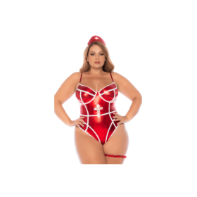 Costume sexy infirmière grande taille 3 pièces 